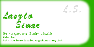 laszlo simar business card